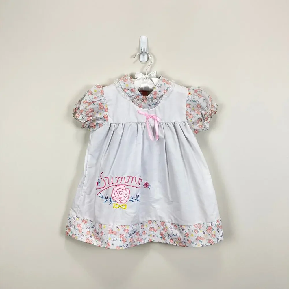 Vintage Color Kids Floral Summer Dress 3T NWT